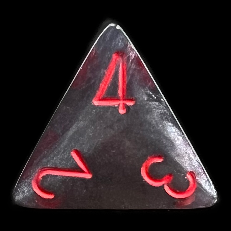 Chessex Velvet Black & Red D4 Dice