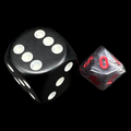 Chessex Velvet Black & Red MINI-HEDRAL D10 Dice