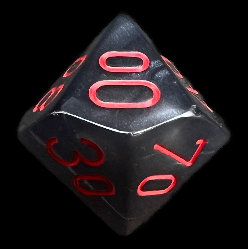 Chessex Velvet Black & Red Percentile Dice
