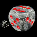 Chessex Velvet Black & Red MASSIVE 50mm D6 Spot Dice