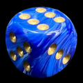 Chessex Vortex Blue 16mm D6 Spot Dice