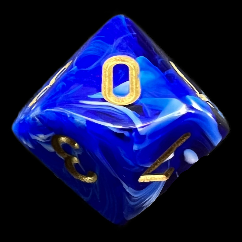Chessex Vortex Blue D10 Dice