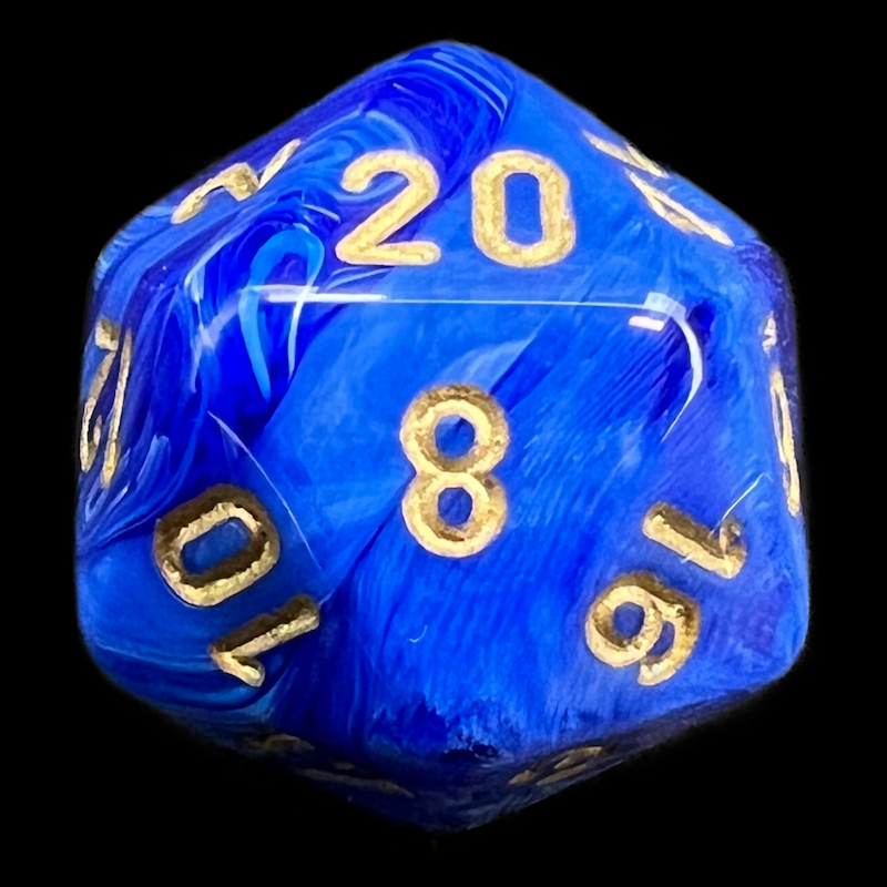 Chessex Vortex Blue D20 Dice