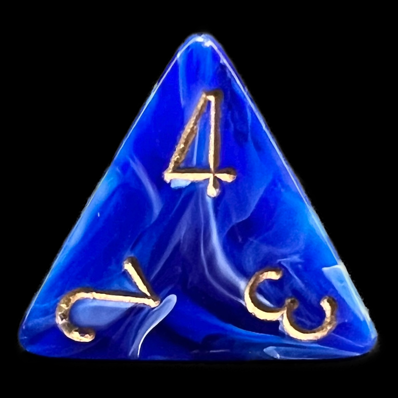 Chessex Vortex Blue D4 Dice