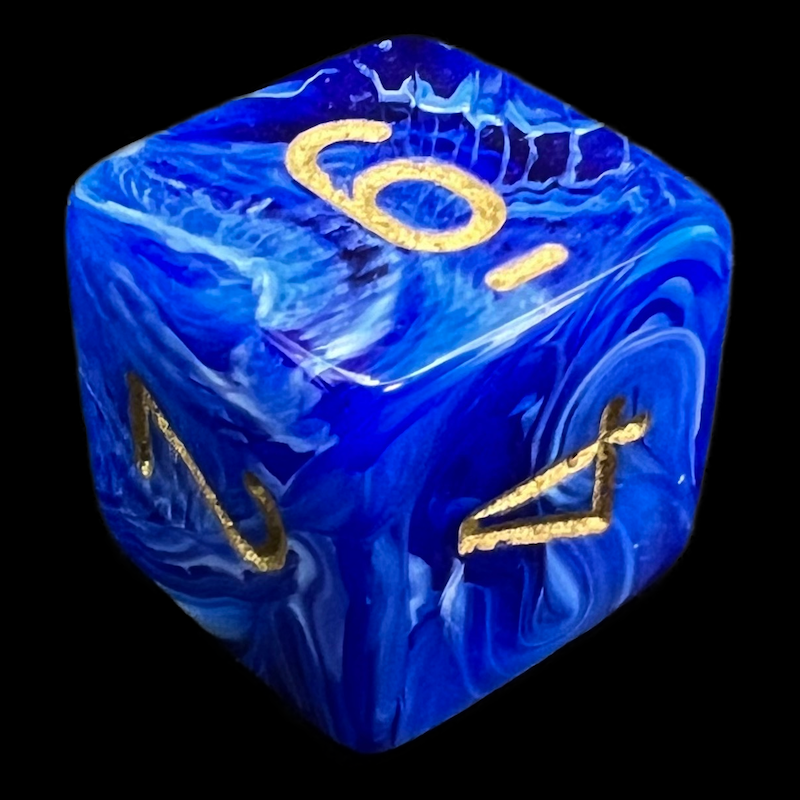 Chessex Vortex Blue D6 Dice