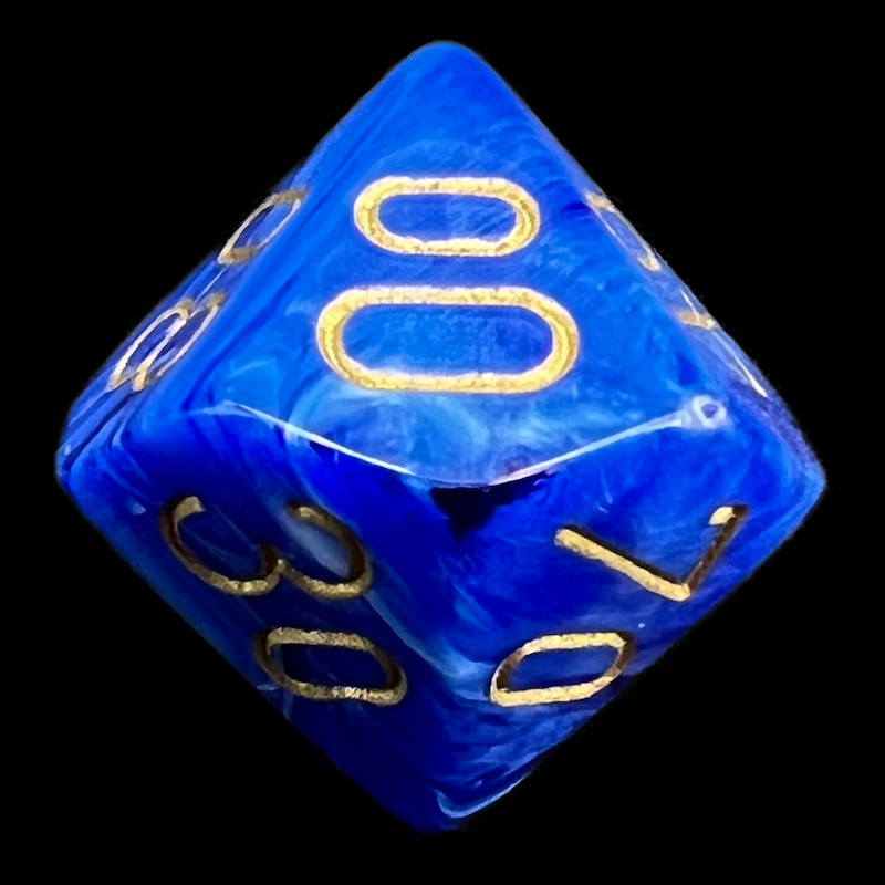Chessex Vortex Blue Percentile Dice