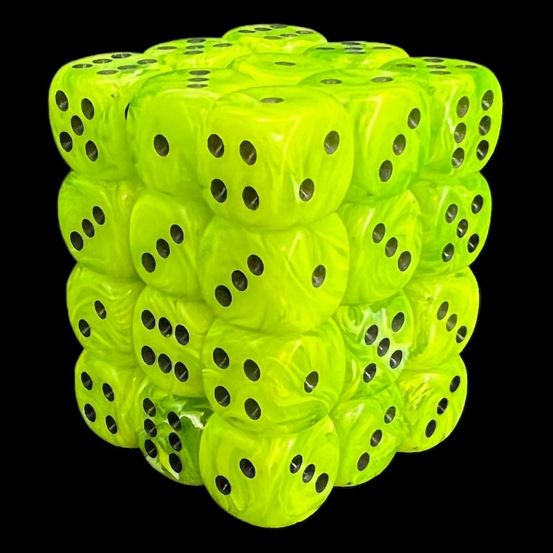 Chessex Vortex Bright Green 36 x D6 Dice Set