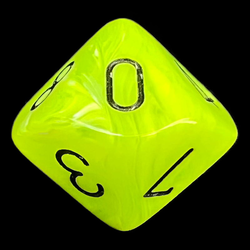 Chessex Vortex Bright Green D10 Dice