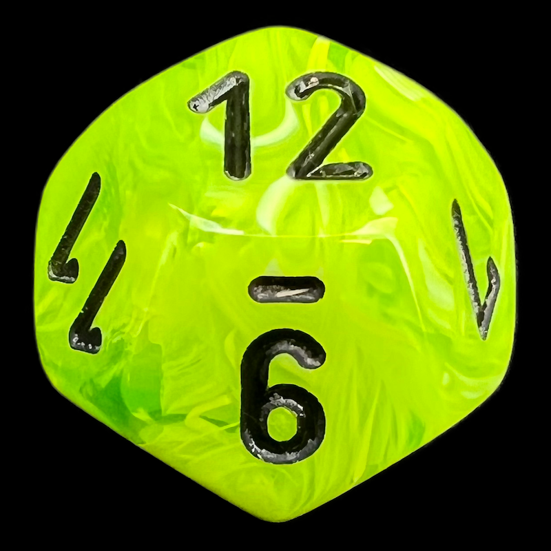 Chessex Vortex Bright Green D12 Dice