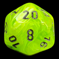 Chessex Vortex Bright Green D20 Dice