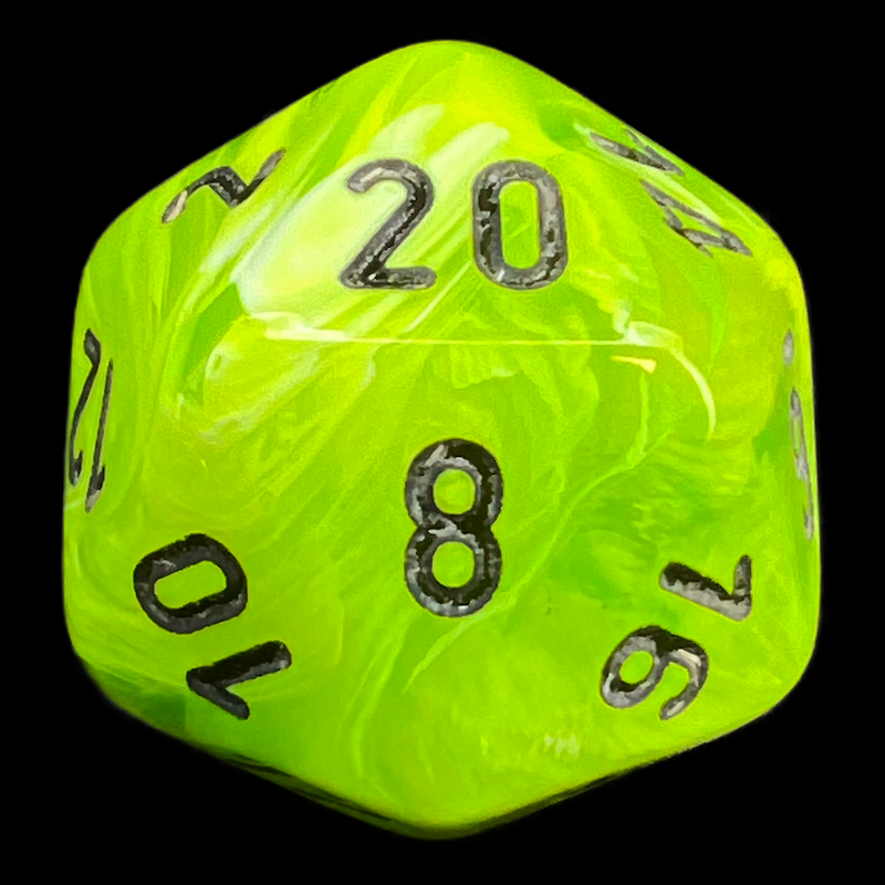 Chessex Vortex Bright Green D20 Dice