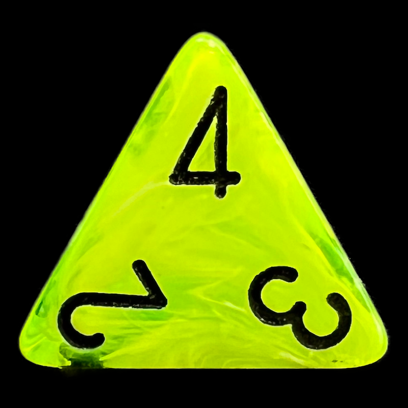 Chessex Vortex Bright Green D4 Dice