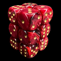 Chessex Vortex Burgundy 12 x D6 Dice Set