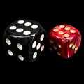 Chessex Vortex Burgundy & Gold 12mm D6 Spot Dice