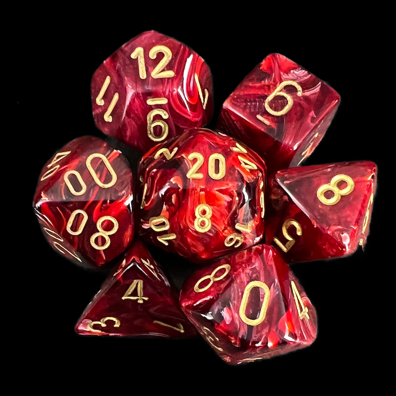 Chessex Vortex Burgundy 7 Dice Polyset