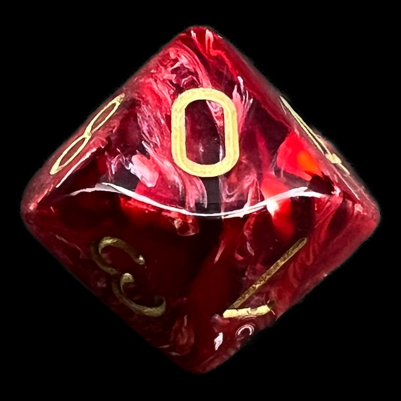 Chessex Vortex Burgundy D10 Dice