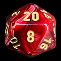 Chessex Vortex Burgundy D20 Dice
