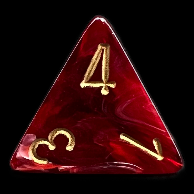 Chessex Vortex Burgundy D4 Dice