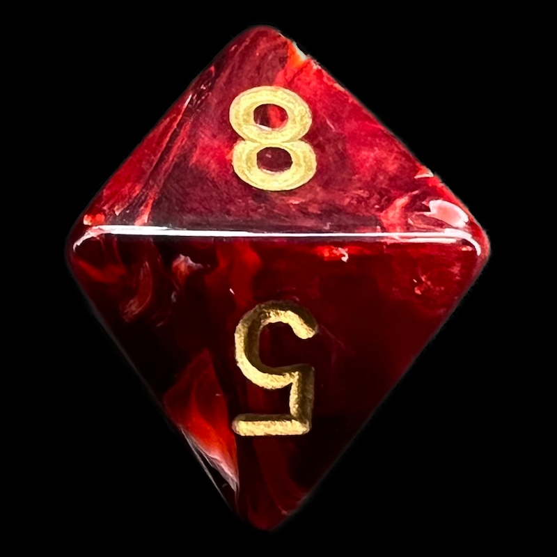 Chessex Vortex Burgundy D8 Dice