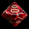 Chessex Vortex Burgundy Percentile Dice