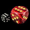Chessex Vortex Burgundy & Gold BIG 30mm D6 Spot Dice