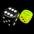Chessex Vortex Electric Yellow 12mm D6 Spot Dice - Discontinued