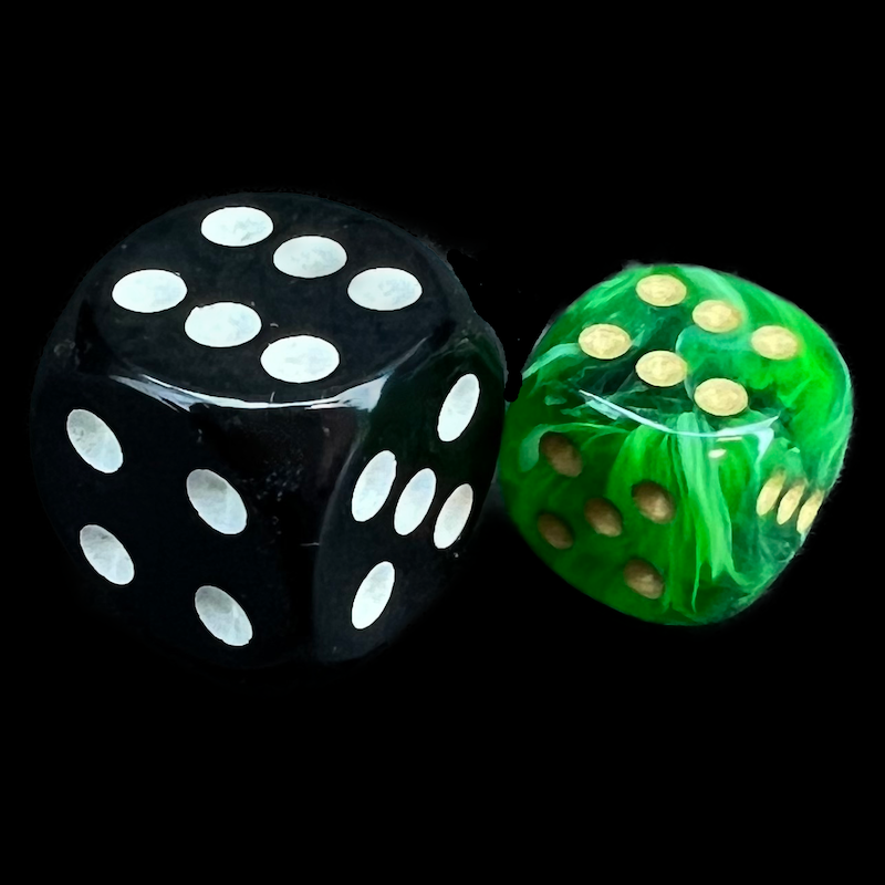 Chessex Vortex Green 36 x D6 Dice Set