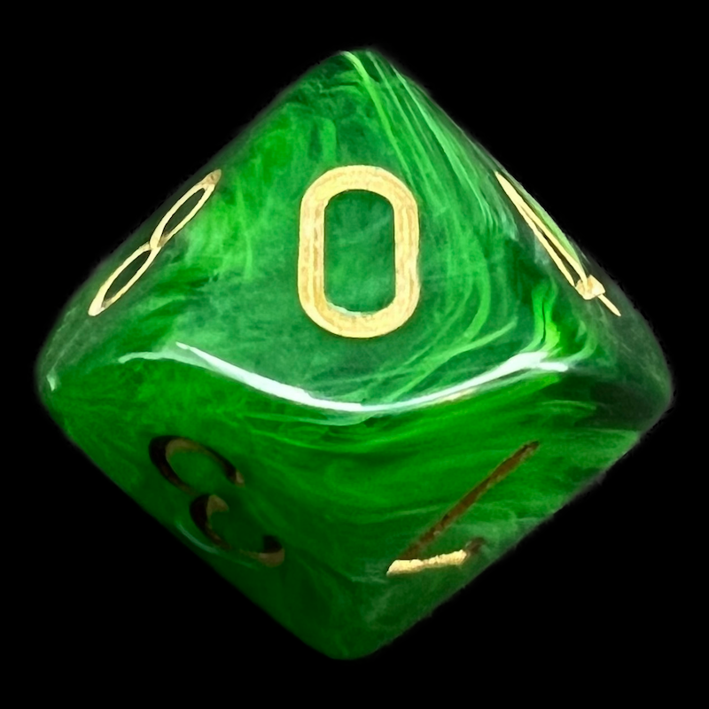 Chessex Vortex Green D10 Dice