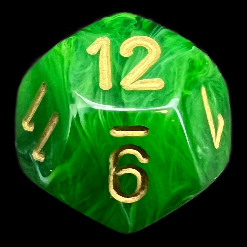 Chessex Vortex Green D12 Dice