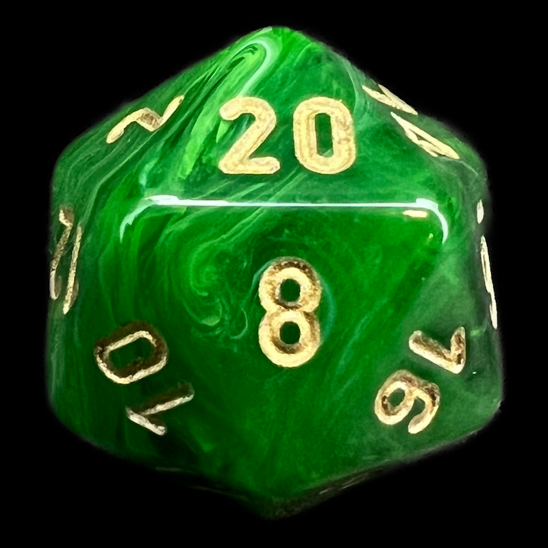 Chessex Vortex Green D20 Dice