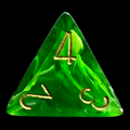 Chessex Vortex Green D4 Dice