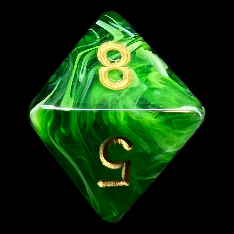 Chessex Vortex Green D8 Dice