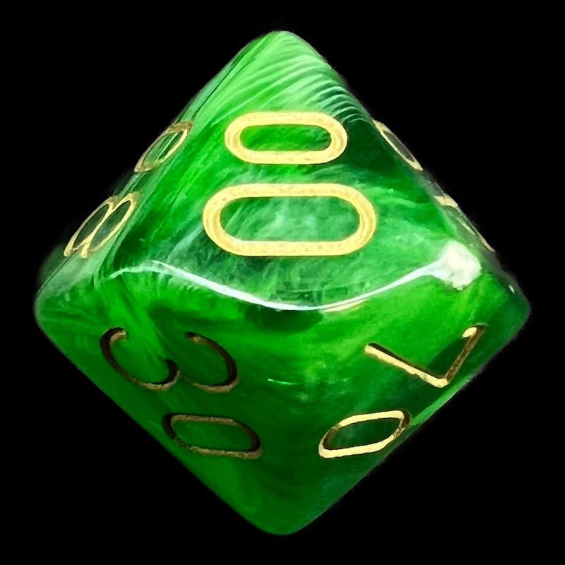 Chessex Vortex Green Percentile Dice