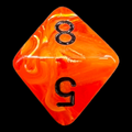 Chessex Vortex Orange & Black D8 Dice