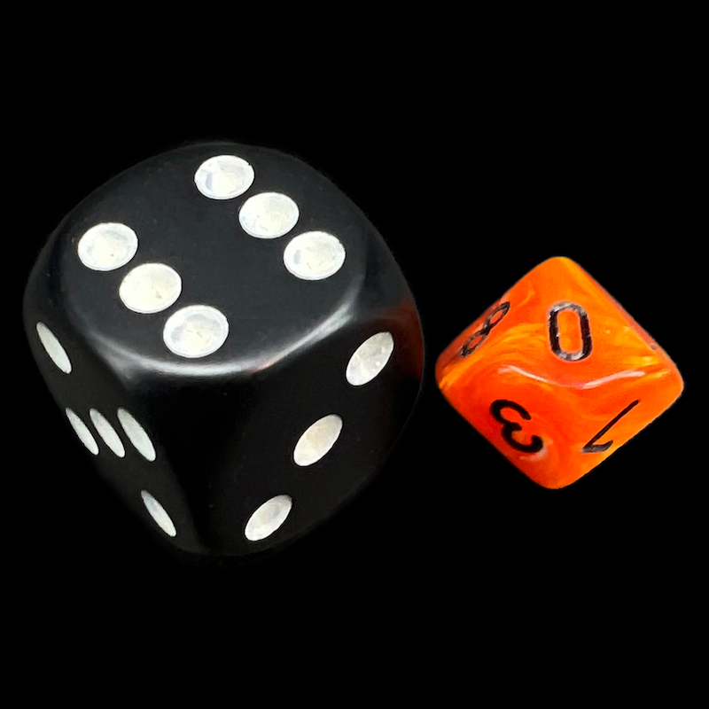 Chessex Vortex Orange MINI-HEDRAL D10 Dice