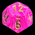 Chessex Vortex Pink D12 Dice - Discontinued