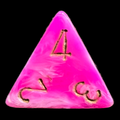 Chessex Vortex Pink D4 Dice - Discontinued
