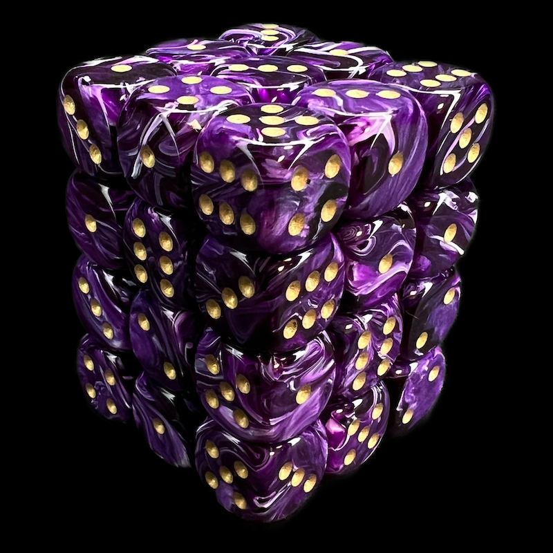 Chessex Vortex Purple 36 x D6 Dice Set