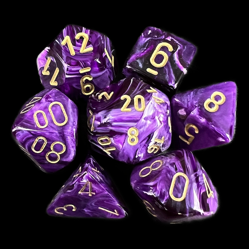 Chessex Vortex Purple 7 Dice Polyset