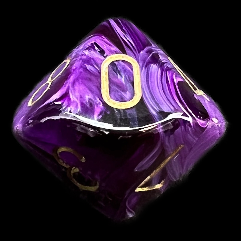 Chessex Vortex Purple D10 Dice