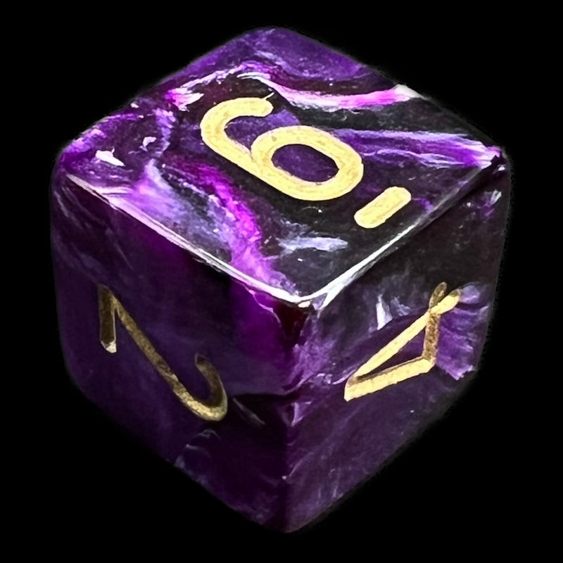 Chessex Vortex Purple D6 Dice