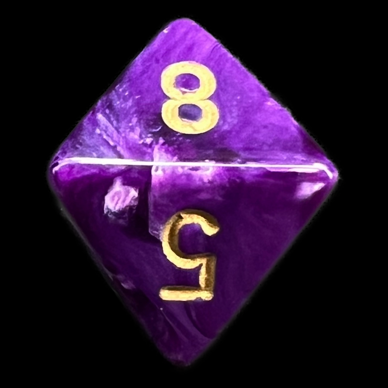 Chessex Vortex Purple D8 Dice