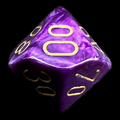 Chessex Vortex Purple Percentile Dice