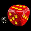 Chessex Vortex Red & Yellow MASSIVE 50mm D6 Spot Dice OOP