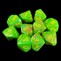 Chessex Vortex Slime 10 x D10 Dice Set - Discontinued