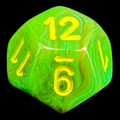 Chessex Vortex Slime D12 Dice - Discontinued