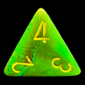 Chessex Vortex Slime D4 Dice - Discontinued