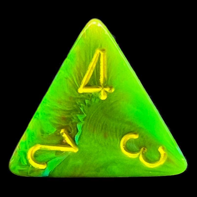 Chessex Vortex Slime D4 Dice - Discontinued