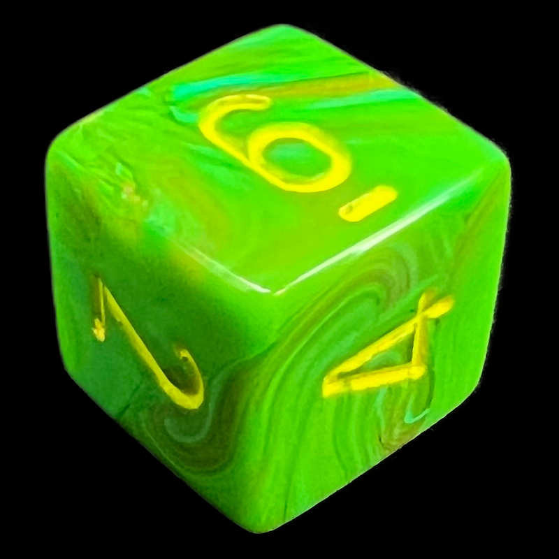 Chessex Vortex Slime D6 Dice - Discontinued
