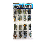 ArcKnight Flat Plastic Miniatures - Civilians - 64 Minis